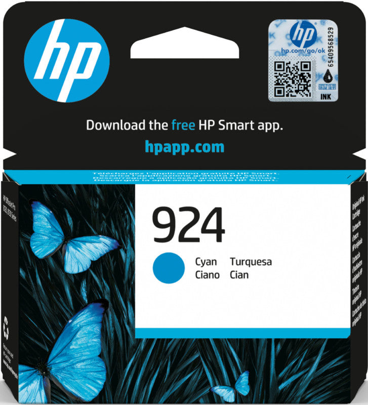 HP Tintenpatrone 924, cyan – für Inkjetdrucker/Multifunktionsgeräte