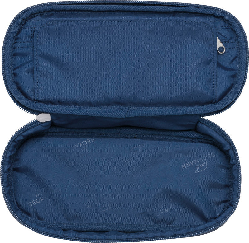 Beckmann Klassisches Etui Schlamperetui, leer – Pet Friends Blue – Kunststoff – 22,0 × 5,0 × 10,0 cm