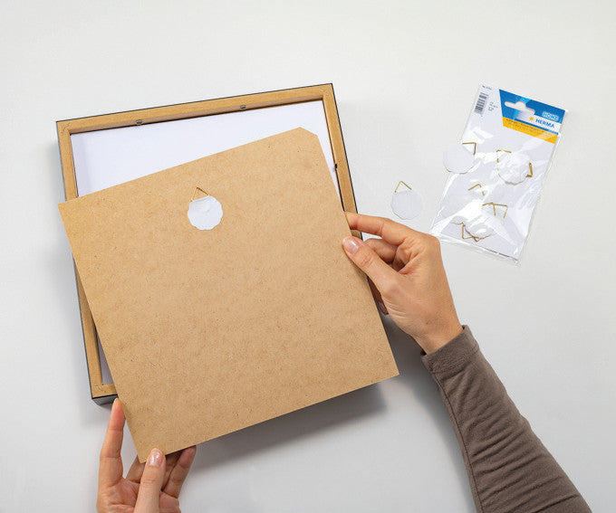 HERMA Bildaufhänger – 34,5 × 34,5 mm, weiss, Papier/Draht, 10er-Pack