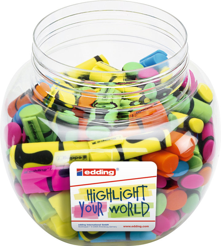 Edding Mini Textmarker Farben sortiert Neon – Keilspitze, 1–3 mm