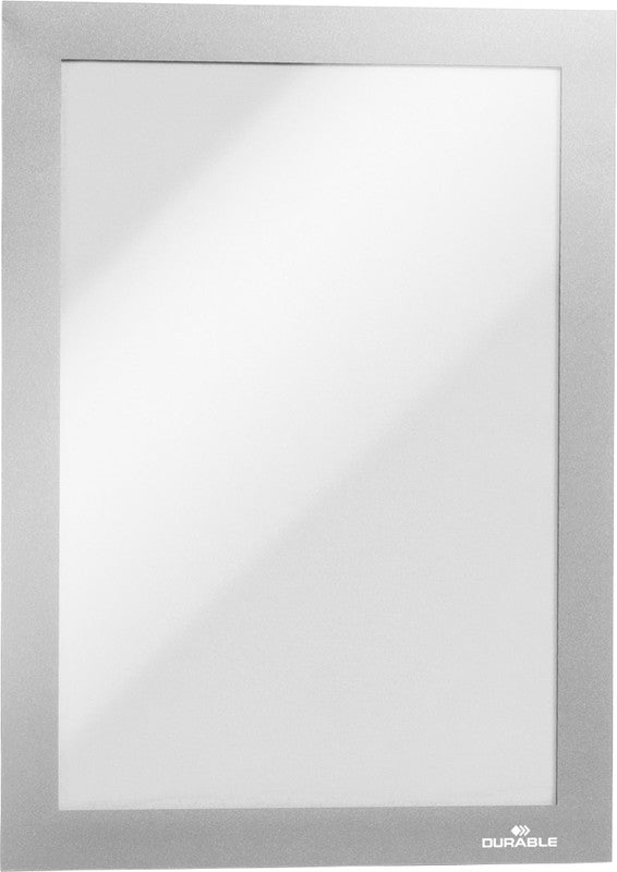Durable DURAFRAME Magnetic Magnetrahmen – A5 – Silber – 5er-Pack