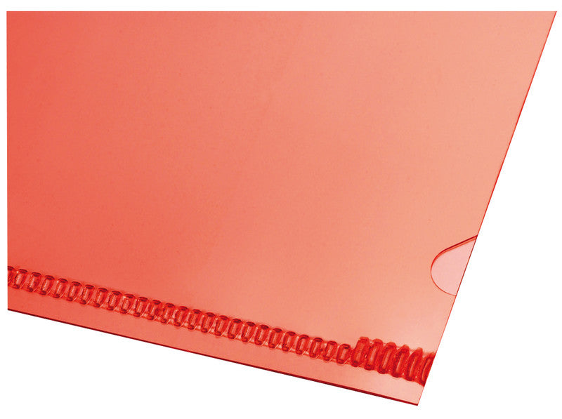 Kolma Sichtmappe A4 – Rot, Kunststoff, Glänzend, 130 µm, 100er-Pack