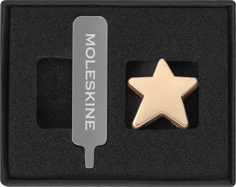 Moleskine Pin – Anhänger, Zinklegierung, Gold, Stern
