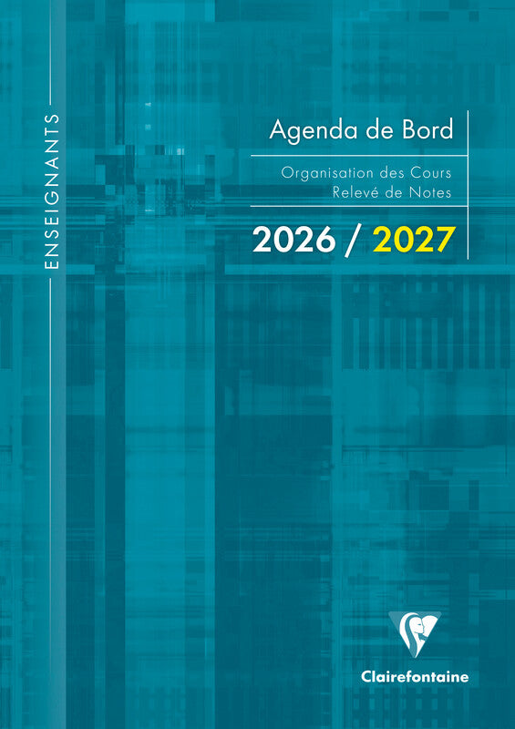 Clairefontaine Wochenplaner – 1 Woche/2 Seiten, geheftet, A4, Aug–Jul, 2026/2027, Französisch, sortiert, PEFC