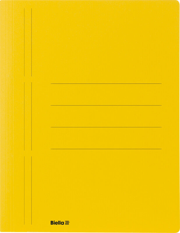 Biella Schnellhefter Recycolor – A4, Karton, Gelb, Beschriftungslinien, 280 g/m²