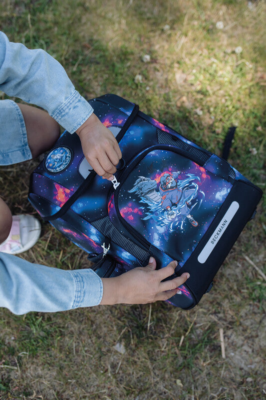 Beckmann Schulrucksack Classic 1st – 6-teilig – Ninja Elements – 24,0×37,0×25,0 cm – recyclingfähig