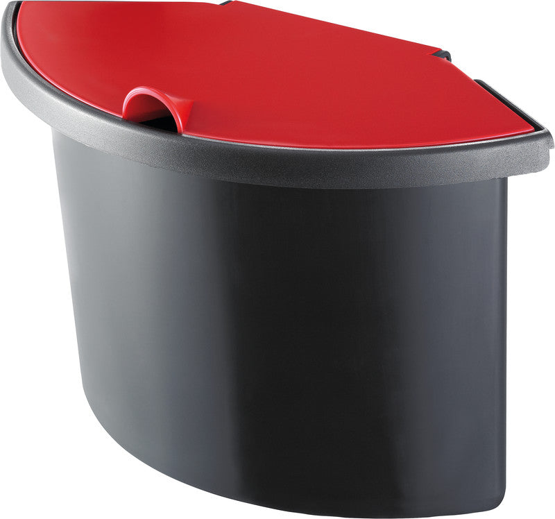 Helit Abfalleinsatz – 2 l, Kunststoff, Schwarz – B × H × T 273 × 180 × 131 mm – für H61052 u. a.