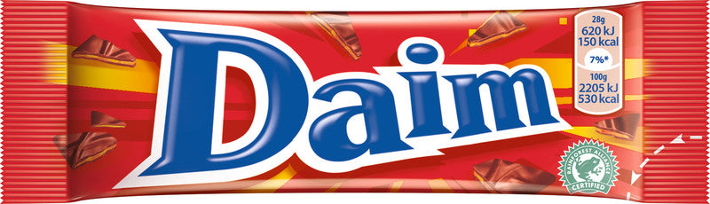 Daim Schokoladenriegel – Karamell, Milch, 28 g