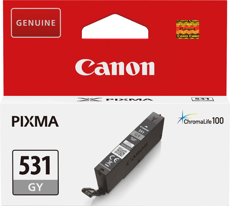 Canon Tintenpatrone CLI-531, Grau, 8,2 ml – für Tintenstrahldrucker und Multifunktionsgeräte