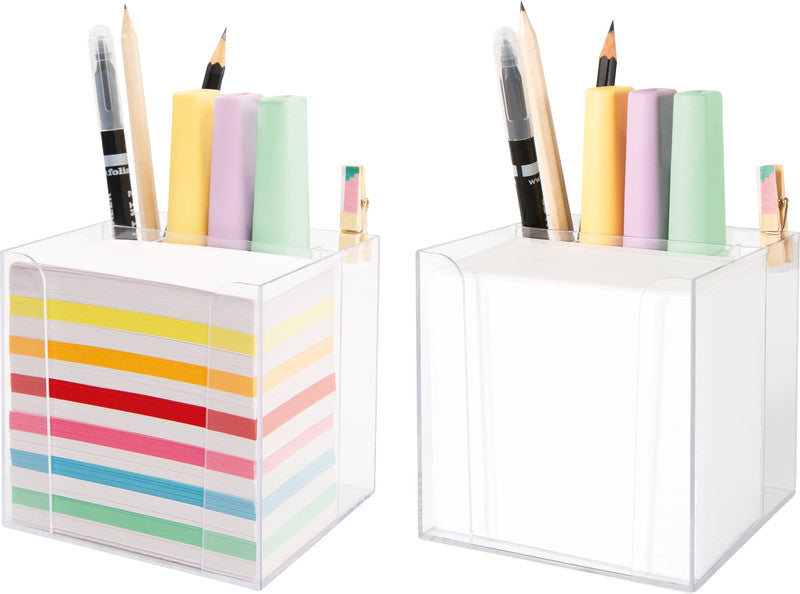 Folia Stiftschlaufe – Kunststoff, Transparent, 95 × 95 mm – für 55 × 90 mm Zettel