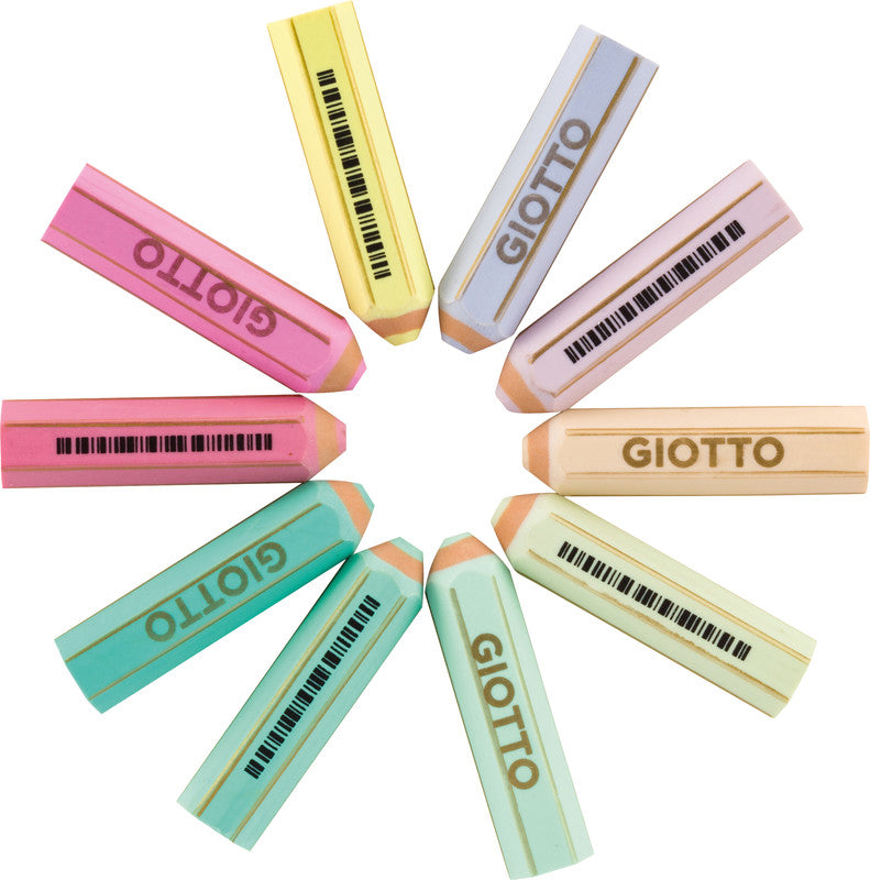 Giotto Radierer – für Bleistifte, Farbstifte – 65 × 15 × 15 mm – sortiert