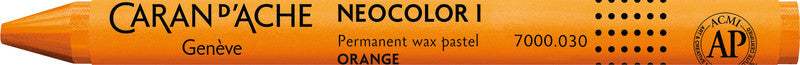 Caran d-Ache Caran d'Ache Neocolor Wachspastellkreide – orange, Ø 9 × 100 mm, 1er-Pack, wasserfest, lichtbeständig
