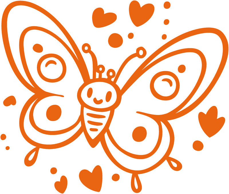 Trodat Schmetterling Motivstempel – selbstfärbend, 19 × 19 mm, Mango