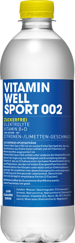 Vitamin Well Vitaminwasser Zitrone & Limette zuckerfrei ohne Kohlensäure – 5 dl