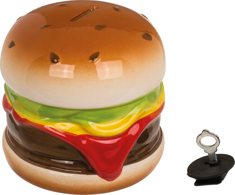 Out oft the blue Out of the Blue Spardose Hamburger – Keramik, mehrfarbig – 14 × 13 cm