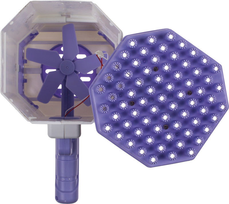 Out oft the blue Out of the Blue Seifenblasenpistole Bazooka – 2 × 50 ml, 23 × 22 × 13 cm, violett, LED, USB-Ladekabel