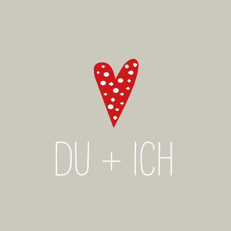 Ppd Servietten Du + Ich – 33 × 33 cm – 3-lagig, Tissue – 20 Stk., FSC