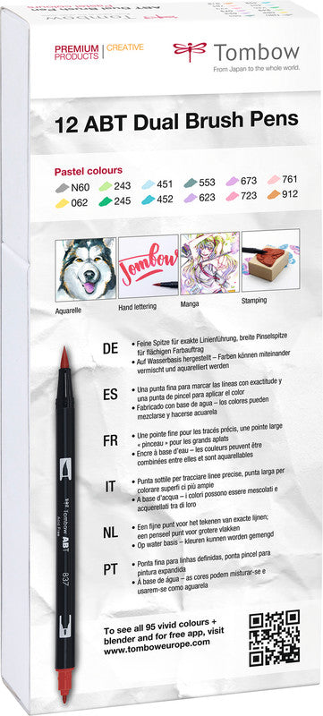 Tombow Filzstifte, 12 Farben