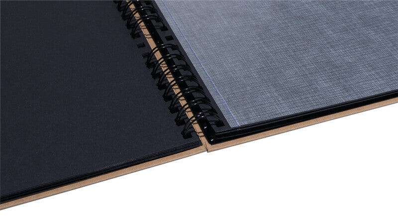 Exacompta Fotoalbum Wiro Graphik – für 320 × 320 mm, schwarz, mit Pergaminzwischenblättern, Karton