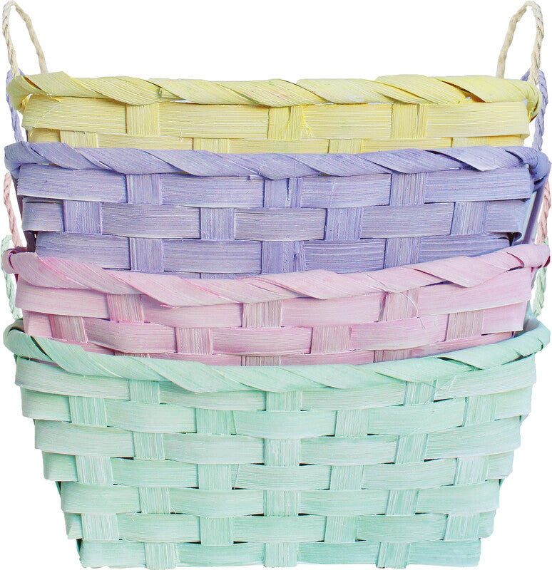 Braun + Company Osterkörbchen, sortiert, Bambus, 20 × 17 × 13 cm, mit Henkel, matt
