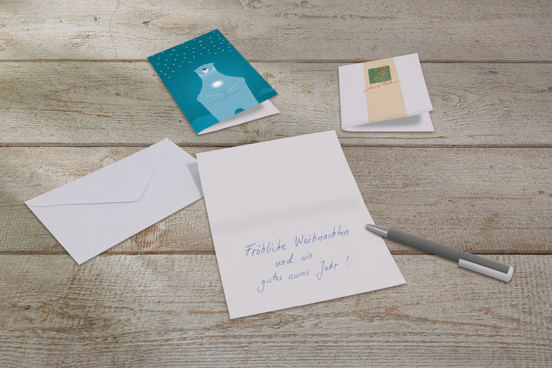Sigel Weihnachtsgrusskarte (mit Äpfeln) – A6 (105 × 148 mm) – mit Umschlägen, für Inkjet/Laser/Kopierer