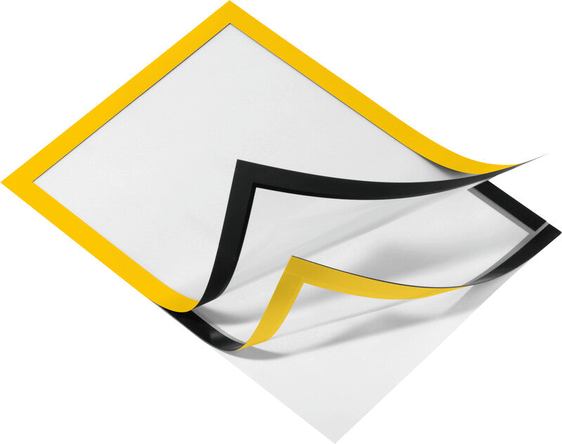 Durable Info-Rahmen Duraframe – 236 × 323 mm, gelb, selbstklebend, wiederablösbar, für A4