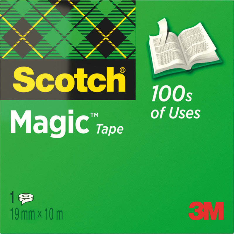 Scotch Büro-Klebeband Magic 810 – matt, beschriftbar, 19 mm × 10 m, Kern Ø 25 mm