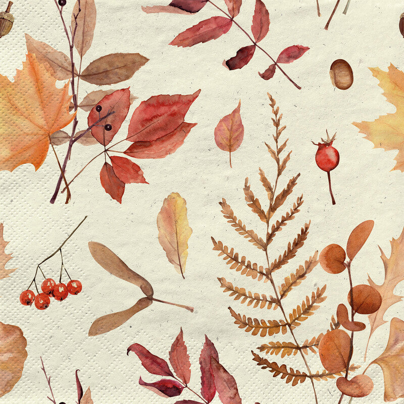 Fasana Servietten Autumn Love – 33 × 33 cm – 2-lagig, Tissue – 20 Stk., FSC