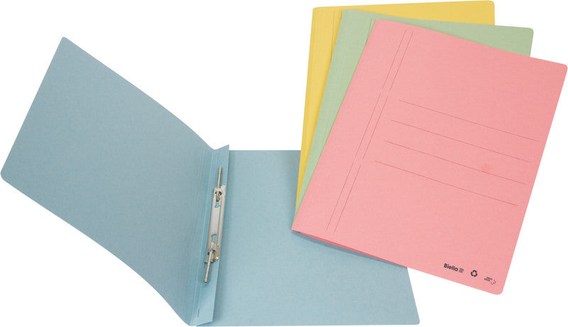 Biella Schnellhefter – A4, Karton, Grün, Haken-Deckleiste, Beschriftungslinien, 320 g/m²