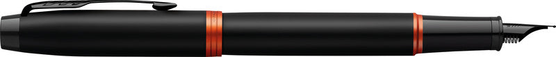 Parker IM Vibrant Rings – Mittlere Feder – für Rechts- & Linkshänder – Schwarz, Blau – Patronen