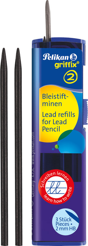 Pelikan Bleistiftminen – Grau, 2 mm, HB, 3 Stk.