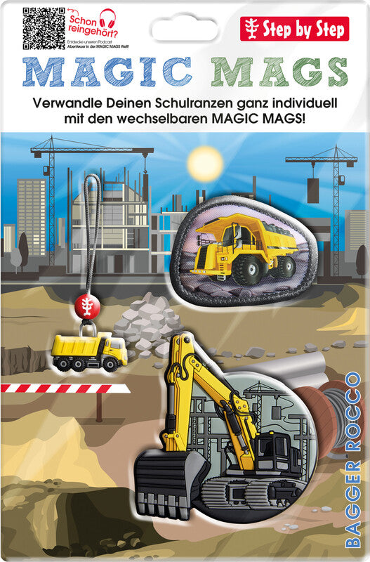 Step by Step Magic Mags Zubehörset – 3-teilig – Bagger Rocco – für Cloud, Space, 2in1 Plus und andere