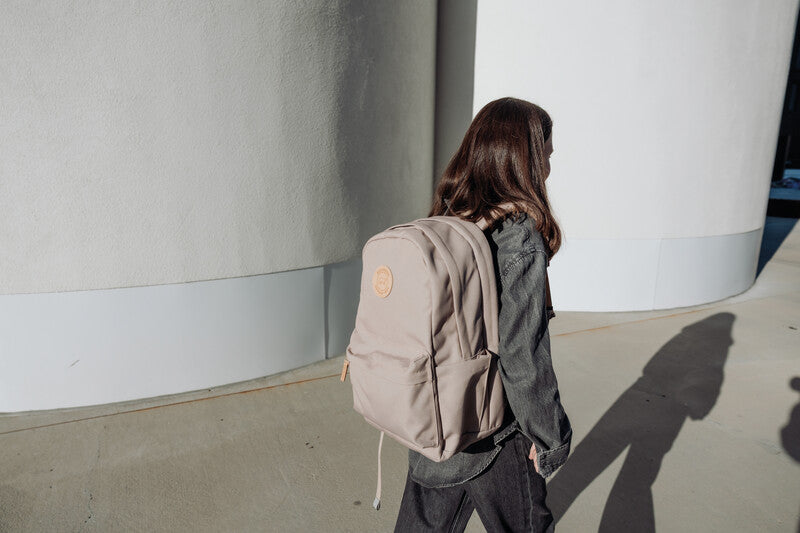 Beckmann City Rucksack – beige – 31,0×47,0×24,0 cm – aus recycelten PET-Flaschen (rPET)