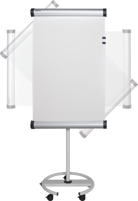 MAUL Flipchart solid flip2use – 66 × 97 cm, weiss, Metall