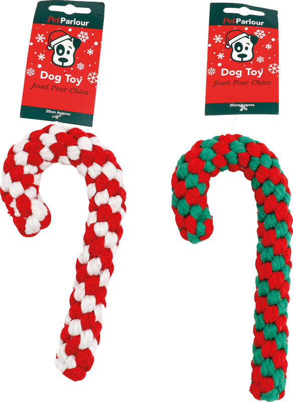 Sifcon Hundespielzeug Zuckerstange (Weihnachten) – 9 × 20 × 2,5 cm, Kunststoff