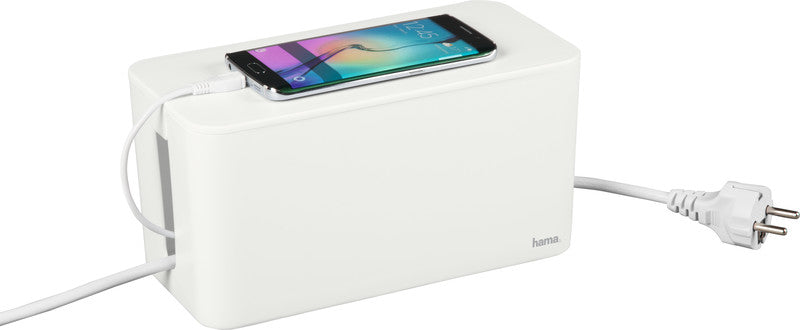 Hama Kabelbox – 230 × 118 × 115 mm, Kunststoff, Weiss