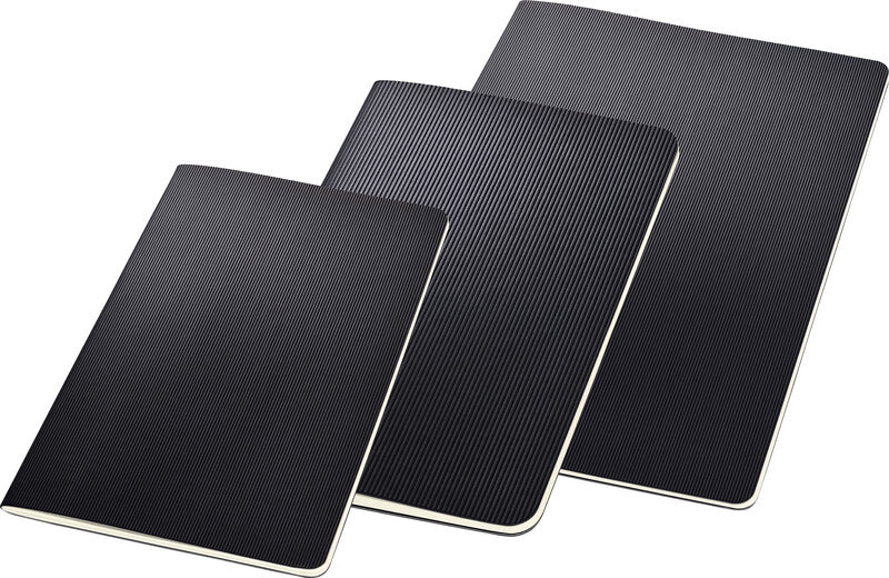Sigel Notizheft, 93 × 140 mm, kariert, Fadenheftung, Softcover, 64 Seiten, 80 g/m² – schwarz