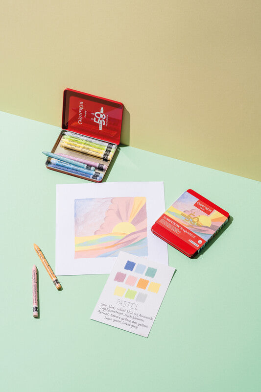 Caran d-Ache Caran d'Ache – Neocolor II – Wachsmalkreiden – Set – 10 Farben, sortiert, für dunkles Papier