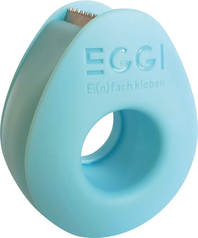 Eggi Handabroller – für Rollenbreite bis 19 mm, für Bandlänge bis 10 m, für Kern 1", Metallmesser, Kunststoff