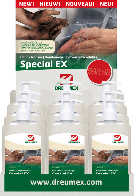 Dreumex Handreinigungspaste – Kunststoff, 500 g, inkl. Pumpe, mit Zitronenduft, lösungsmittelfrei, silikonfrei