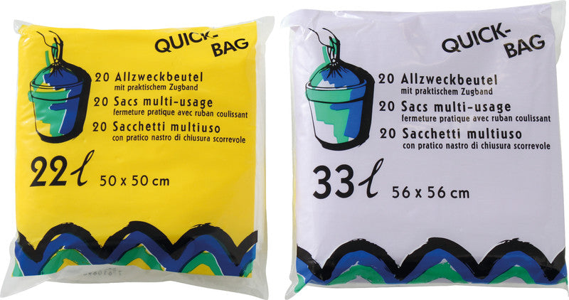 Noname Quickbag – Beutel – 22 L, Kunststofffolie, transparent – 20 Stück