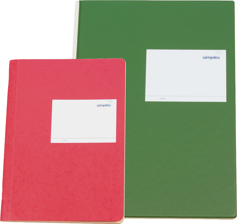 Simplex Statistikheft A5, liniert, Klammerheftung, Karton, 40 Blätter, 100 g/m² – rot