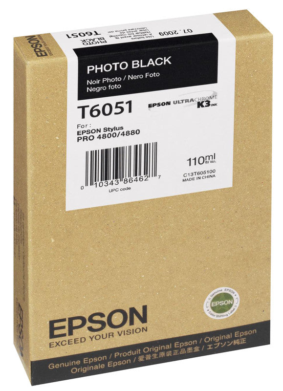 Epson Tintenpatrone T6148, schwarz, 220 ml – für Inkjetdrucker/Multifunktionsgeräte