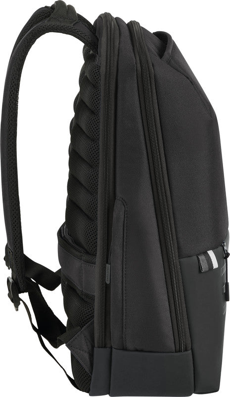 Samsonite Stackd Biz Notebook-Rucksack – 16,5 l, Aufsteckfunktion, USB-Port, recyceltes PET (rPET), schwarz