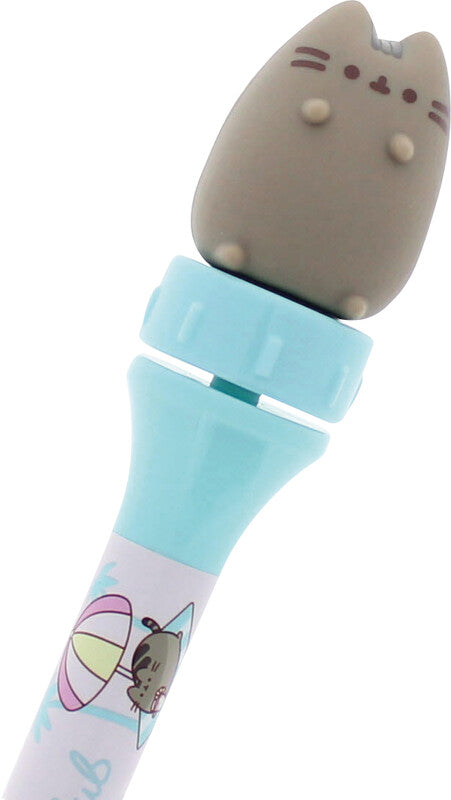 Pusheen Spinny Pen Kugelschreiber – Deckel, Kunststoff, Mehrfarbig, 360° drehbar, für Linkshänder geeignet