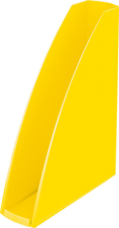 Leitz WOW Stehsammler – A4, 75 mm, Polystyrol, Gelb, Glänzend, mit Griffloch