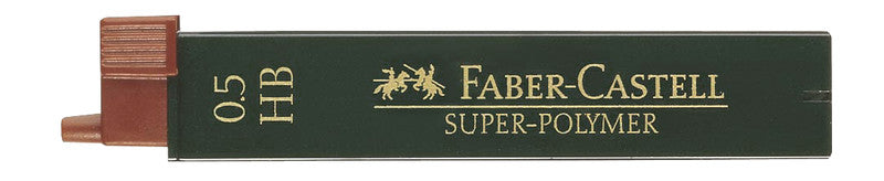 Faber-Castell Bleistiftminen – Grau, 0,5 mm, B, 12 Stk.