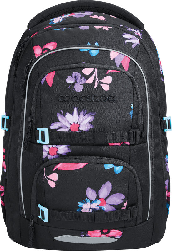 Coocazoo Rucksack Porter – Floral Artnight – 35 l, 30,0 × 46,0 × 23,5 cm – aus 100% recycelten PET-Flaschen