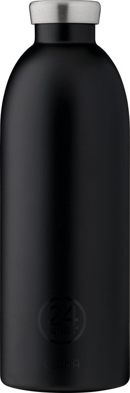 24Bottles Trinkflasche Clima – 8,5 dl – Edelstahl, isoliert, Schraubverschluss – Tuxedo Schwarz
