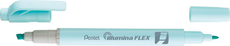 Pentel Illumina Flex Textmarker – Pastellblau, Keil/Fein 1,5–3,5/1 mm, nachfüllbar